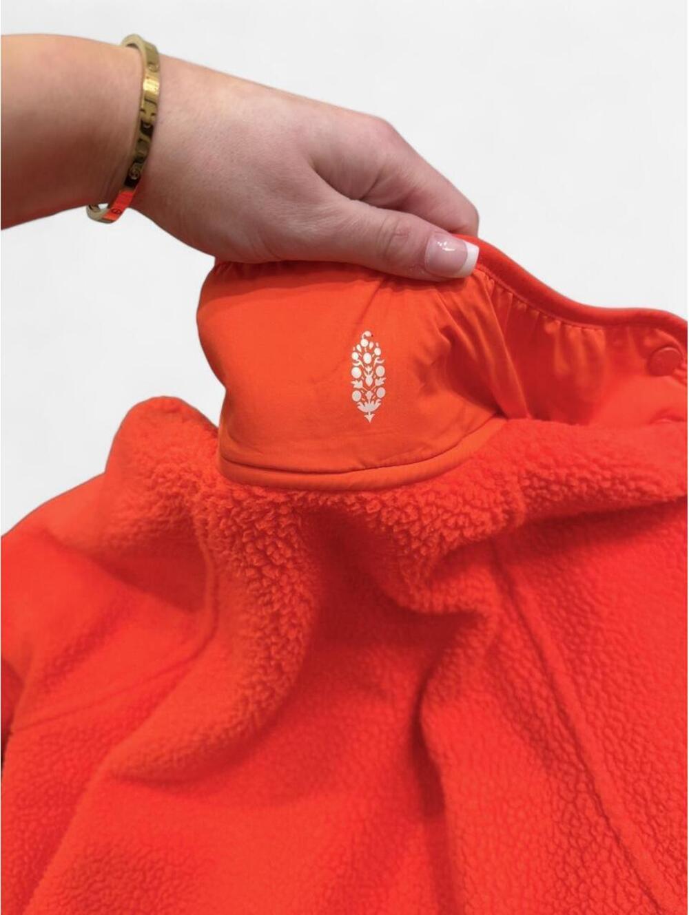Free People Movement Neon Coral Sherpa Jacket - Picture 2 of 6
